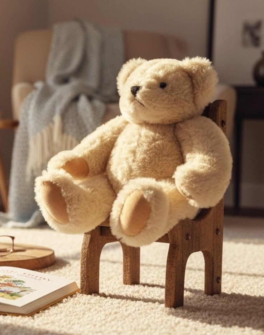 Vermont Teddy Bear 15" Jointed Plush Fully Jointed Handmade in USA